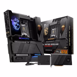 MSI MEG X870E GODLIKE, AMD, Socket AM5, AMD Ryzen 7000 Series, AMD Ryzen 8000 Series, AMD Ryzen 9000 Series, Socket AM5, DDR5 ...