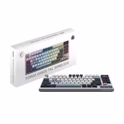 MSI FORGE GK600 TKL WIRELESS SKY IT tastiera Gaming USB + Bluetooth QWERTY Italiano Blu, Bianco - Vista aggiuntiva 5