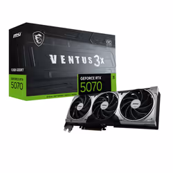 MSI VENTUS GeForce RTX 5070 12G 3X OC, GeForce RTX 5070, 12 GB, GDDR7, 192 bit, 7680 x 4320 Pixel, PCI Express x16 5.0