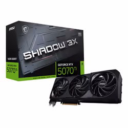 MSI GeForce RTX 5070 Ti 16G SHADOW 3X OC, GeForce RTX 5070 Ti, 16 GB, GDDR7, 256 bit, 7680 x 4320 Pixel, PCI Express 5.0