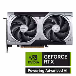 MSI VENTUS GeForce RTX 5060 TI 16G 2X OC PLUS, GeForce RTX 5060 Ti, 16 GB, GDDR7, 128 bit, 7680 x 4320 Pixel, PCI Express x16 ...