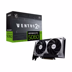 MSI GeForce RTX 5060 8G VENTUS 2X OC, GeForce RTX 5060, 8 GB, GDDR7, 128 bit, 7680 x 4320 Pixel, PCI Express x16 5.0