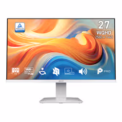 MSI Pro MP273QW E14 Monitor PC 68,6 cm (27") 2560 x 1440 Pixel Wide Quad HD Bianco - Vista aggiuntiva 2