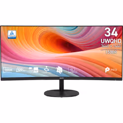 MSI Pro MP341CQ E12 Monitor PC 86,4 cm (34") 3440 x 1440 Pixel UltraWide Quad HD Nero - Vista aggiuntiva 3