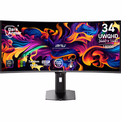MSI MPG 341CQR QD-OLED X36 Monitor PC 86,4 cm (34") 3440 x 1440 Pixel UltraWide Quad HD Nero - Vista aggiuntiva 8