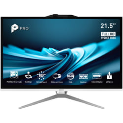 MSI Pro AP222T 14M-623EU Intel® Pentium® Gold G7400 54,6 cm (21.5") 1920 x 1080 Pixel Touch screen PC All-in-one 8 GB DDR4-SDRAM 128 GB SSD Windows 11 Pro Wi-Fi 5 (802.11ac) Bianco