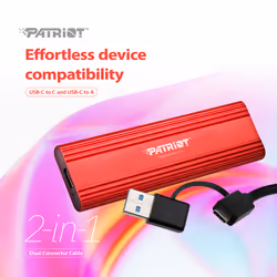 Patriot Memory Transporter Lite 2 TB USB tipo-C 3.2 Gen 2 (3.1 Gen 2) Rosso - Vista aggiuntiva 8