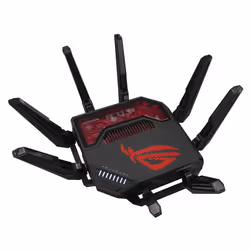 ASUS ROG Rapture GT-BE19000 router wireless Multi-Gigabit Ethernet Tri-band (2,4 GHz/5 GHz/6 GHz) Nero, Rosso - Vista aggiuntiva 5