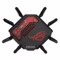 ASUS ROG Rapture GT-BE19000 router wireless Multi-Gigabit Ethernet Tri-band (2,4 GHz/5 GHz/6 GHz) Nero, Rosso - Vista aggiuntiva 7