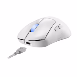 ASUS ROG Keris II Ace Wireless AimPoint White mouse Gaming Mano destra RF Wireless + Bluetooth + USB Type-A Ottico 42000 DPI - Vista aggiuntiva 7