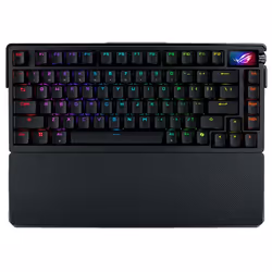 ASUS ROG Azoth Extreme, 75%, Con cavo e senza cavo, USB + RF Wireless + Bluetooth, Interruttore a chiave meccanica, QWERTY, N ...