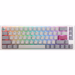 Ducky One 3 SF, Cablato, USB, Interruttore a chiave meccanica, QWERTY, LED RGB, Grigio
