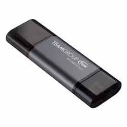 Team Group X1 USB 3.2 Gen1 unità flash USB 64 GB USB Type-A / USB Type-C 3.2 Gen 1 (3.1 Gen 1) Nero, Grigio - Vista aggiuntiva 2