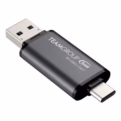 Team Group X1 USB 3.2 Gen1 unità flash USB 64 GB USB Type-A / USB Type-C 3.2 Gen 1 (3.1 Gen 1) Nero, Grigio - Vista aggiuntiva 3