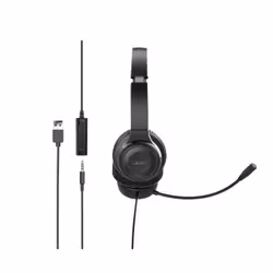 Acer AHW154 Auricolare Cablato Portatile Ufficio USB tipo A Nero - Vista aggiuntiva 4