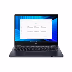 Acer TravelMate TMP414RN-55- TCO-59JS Intel Core Ultra 5 225U Ibrido (2 in 1) 35,6 cm (14") Touch screen WUXGA 16 GB DDR5-SDRAM 1,02 TB SSD Wi-Fi 7 (802.11be) Windows 11 Pro Italiano Blu - Vista aggiuntiva 2