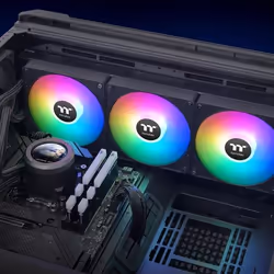 Thermaltake CL-W417-PL14SW-A sistema di raffreddamento per computer Case per computer, Processore Raffreddatore di liquidi tutto in uno 14 cm Nero 1 pz - Vista aggiuntiva 6