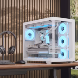 Aerocool P500C Midi Tower Bianco - Vista aggiuntiva 5