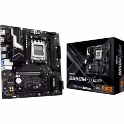 Asrock B850M-X R2.0, AMD, Socket AM5, AMD Ryzen 7000 Series, AMD Ryzen 8000 Series, AMD Ryzen 9000 Series, DDR5-SDRAM, 128 GB ...