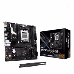 Asrock B850M-X WiFi R2.0, AMD, Socket AM5, AMD Ryzen 7000 Series, AMD Ryzen 8000 Series, AMD Ryzen 9000 Series, DDR5-SDRAM, 1 ...