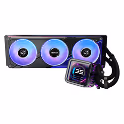 Asrock Phantom Gaming 360 LCD Processore Kit di raffreddamento a liquido 12 cm Nero - Vista aggiuntiva 3