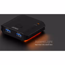 ATEN US4322-AT hub di interfaccia USB 3.2 Gen 1 (3.1 Gen 1) Type-A Nero - Vista aggiuntiva 4