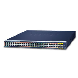 PLANET GS-4210-48P4S switch di rete Gestito L2/L4 Gigabit Ethernet (10/100/1000) Supporto Power over Ethernet (PoE) 1U Blu
