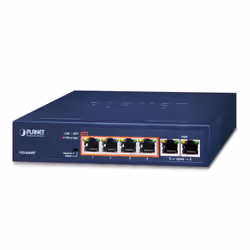 PLANET FSD-604HP, Non gestito, Fast Ethernet (10/100), Full duplex, Supporto Power over Ethernet (PoE)
