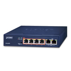 PLANET FSD-604HP switch di rete Non gestito Fast Ethernet (10/100) Supporto Power over Ethernet (PoE) Blu