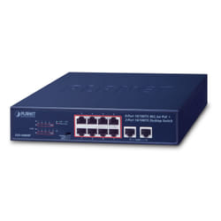 PLANET FSD-1008HP switch di rete Non gestito Fast Ethernet (10/100) Supporto Power over Ethernet (PoE) 1U Blu