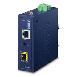 PLANET IGT-815AT convertitore multimediale di rete 1000 Mbit/s Modalità multipla, Modalità singola Blu