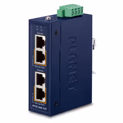 PLANET Industrial 2-port 10/100/1000T, Gigabit Ethernet (10/100/1000), Supporto Power over Ethernet (PoE), Montabile a parete