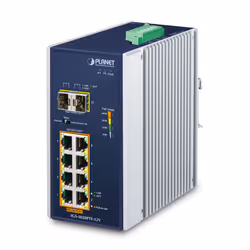 PLANET IP30 Ind 8-P 10/100/1000T, Non gestito, Gigabit Ethernet (10/100/1000), Full duplex, Supporto Power over Ethernet (PoE ...
