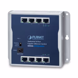 PLANET Industrial 8-Port, Non gestito, Full duplex, Montabile a parete