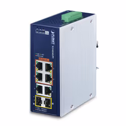 PLANET IP30 Industrial 4-Port, Non gestito, Gigabit Ethernet (10/100/1000), Full duplex, Supporto Power over Ethernet (PoE), ...