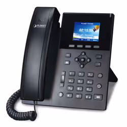 PLANET High Definition Color POE, Nero, Cornetta cablata, 6 linee, 1000 voci, LCD, 7,11 cm (2.8")