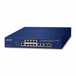 PLANET IPv4/IPv6, 8-Port Managed Gestito L2/L4 Gigabit Ethernet (10/100/1000) Supporto Power over Ethernet (PoE) 1U Blu
