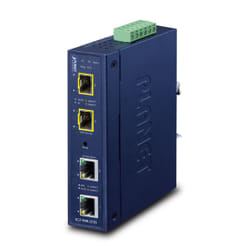 PLANET Industrial 2-Port convertitore multimediale di rete Blu