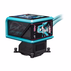 ASUS ROG RYUO IV 360 ARGB Hatsune Miku Edition Processore Raffreddatore di liquidi tutto in uno 12 cm Nero, Turchese - Vista aggiuntiva 5