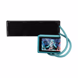ASUS ROG RYUO IV 360 ARGB Hatsune Miku Edition Processore Raffreddatore di liquidi tutto in uno 12 cm Nero, Turchese - Vista aggiuntiva 6