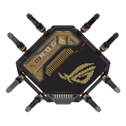 ASUS ROG Rapture GT-BE98 router wireless 10 Gigabit Ethernet Quad-band (2.4 GHz / 5 GHz-1 / 5 GHz-2 / 6 GHz) Nero - Vista aggiuntiva 3