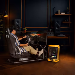 Thermaltake GSC-R30-CPASBB-01 sedia per videogioco Sedia da gioco per console Seduta piatta Nero - Vista aggiuntiva 6