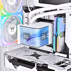 Thermaltake MAGCurve 360 Ultra Snow AIO ARGB Fan Scheda madre Kit di raffreddamento a liquido 12 cm Bianco 1 pz - Vista aggiuntiva 2