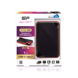 Silicon Power Armor A62 disco rigido esterno 1 TB 2.5" USB tipo A 3.2 Gen 1 (3.1 Gen 1) Nero, Rosso - Vista aggiuntiva 6