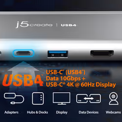 j5create JCD401-N Hub multiporta Dual 4K USB4™ - Vista aggiuntiva 6