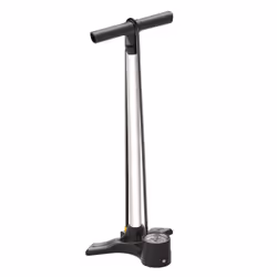 Lezyne Macro Floor Drive DV, Pompa ad aria da terra, Bicicletta, Nero, Argento, Impugnatura tipo T, 15,1 bar, Acciaio
