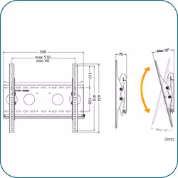 Aavara EE5040 Supporti a parete per TV 132,1 cm (52") Scrivania Nero - Vista aggiuntiva 3
