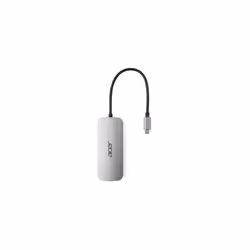 Acer 7in1 Type C Dongle, Cablato, USB 3.2 Gen 1 (3.1 Gen 1) Type-C, 100 W, Argento, MicroSD (TransFlash), SD, 3840 x 2160 Pix ...