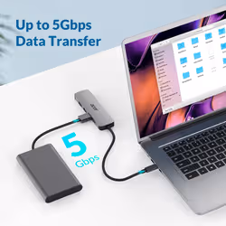 Acer 5in1 Type C Dongle Cablato USB 3.2 Gen 1 (3.1 Gen 1) Type-C Argento - Vista aggiuntiva 4