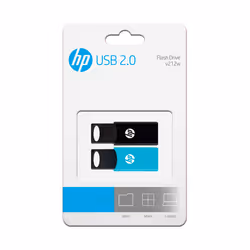 HP v212w, 64 GB, USB tipo A, 2.0, 14 MB/s, Sleeve, Nero, Blu